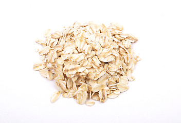 Image showing Oat flakes on white