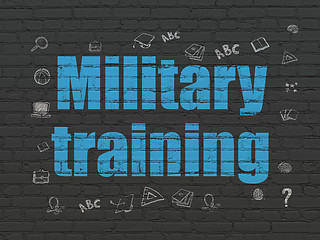 Image showing Learning concept: Military Training on wall background