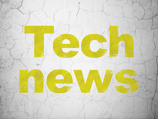 Image showing News concept: Tech News on wall background