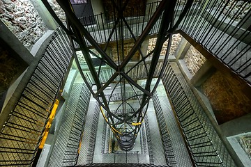 Image showing Industrial staircase going up