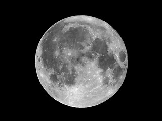 Image showing Full moon seen with telescope