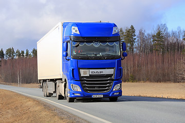 Image showing New Blue DAF XF on the Road