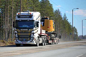 Image showing Super Scania Transports Caterpillar Equipment