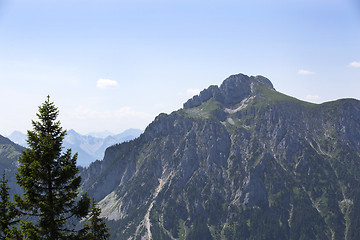 Image showing View to Bavyrian Alps, mountain Saeuling