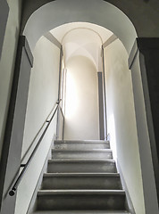Image showing Ancient stairway with sunlight