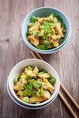 Image showing Rice with chicken meat and vegetable