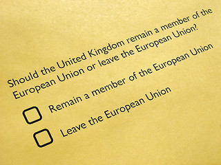 Image showing Brexit referendum in UK