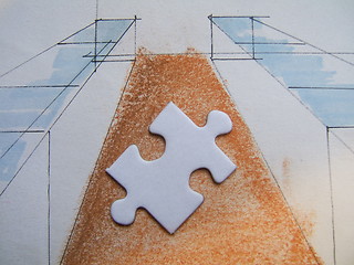 Image showing White puzzle alone