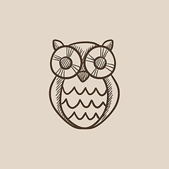 Image showing Owl sketch icon.