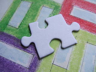 Image showing Lonely white puzzle