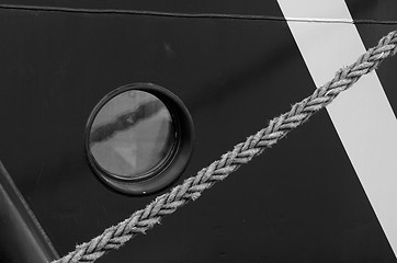 Image showing window of the ship, a close up