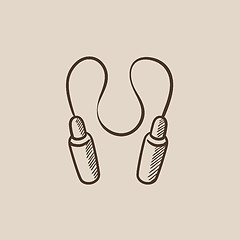 Image showing Jumping rope sketch icon.