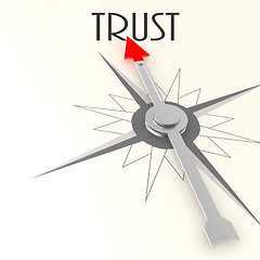 Image showing Compass with trust word