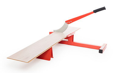 Image showing Red tool for cutting laminate