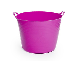 Image showing Pink color plastic basket