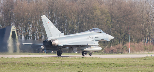 Image showing LEEUWARDEN, NETHERLANDS - APRIL 11, 2016: German Air Force Eurof