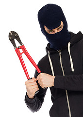 Image showing Robber with red bolt cutters