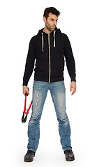 Image showing Robber with red bolt cutters