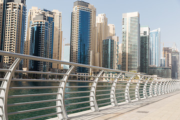 Image showing Dubai city business district and seafront