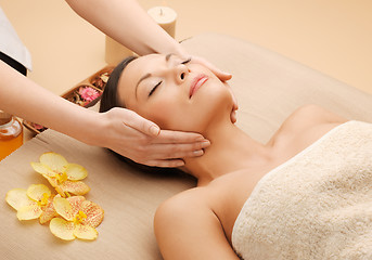 Image showing beautiful woman in massage salon