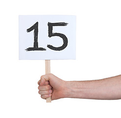 Image showing Sign with a number, 15
