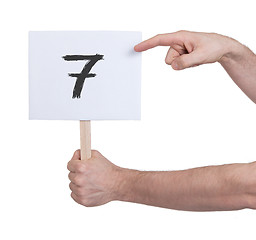 Image showing Sign with a number, 7