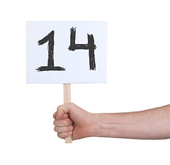 Image showing Sign with a number, 14