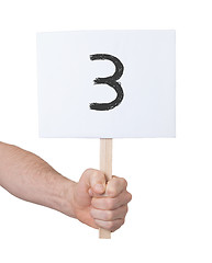 Image showing Sign with a number, 3