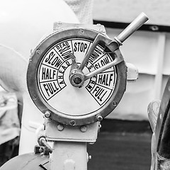 Image showing  engine room telegraph,  old steamship