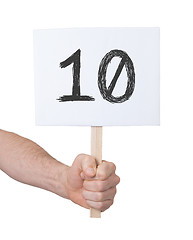 Image showing Sign with a number, 10