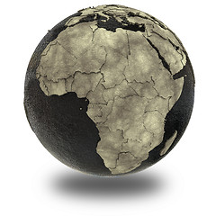 Image showing Africa on Earth of oil