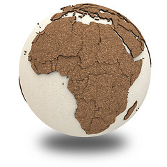 Image showing Africa on light Earth