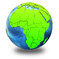 Image showing Africa on green Earth