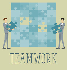 Image showing Vector Flat Business Concept Teamwork