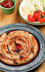 Image showing Grilled Spiral Sausage