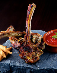 Image showing Roasted Lamb Ribs