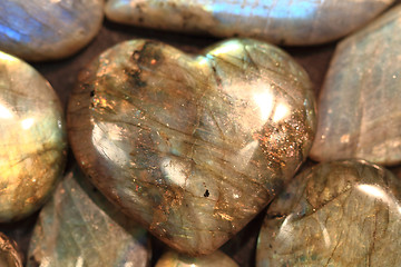 Image showing heart labradorite mineral background