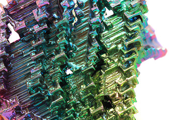 Image showing Bismuth - rainbow metal background