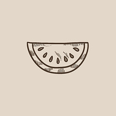 Image showing Melon sketch icon.