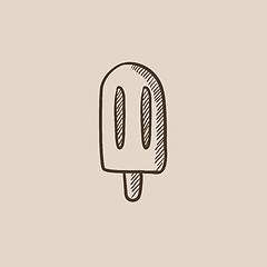 Image showing Popsicle sketch icon.