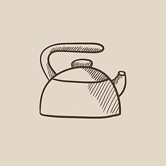 Image showing Kettle sketch icon.