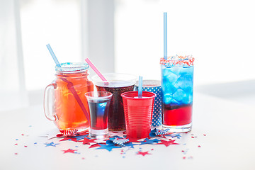 Image showing drinks on american independence day party