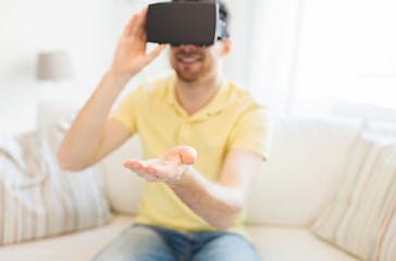 Image showing young man in virtual reality headset or 3d glasses