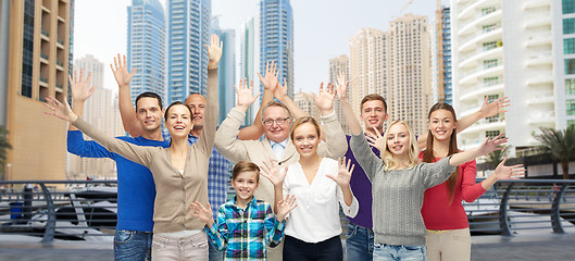 Image showing group of smiling people having fun