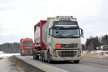 Image showing Semi Tank Trucks on the Road