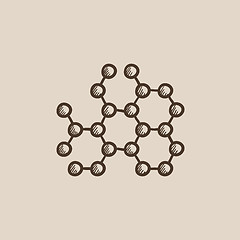 Image showing Molecule sketch icon.