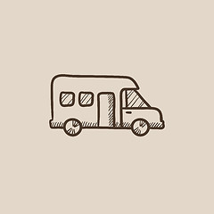 Image showing Motorhome sketch icon.