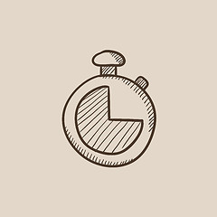 Image showing Stopwatch sketch icon.