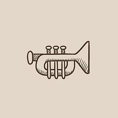 Image showing Trumpet sketch icon.