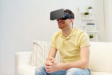 Image showing young man in virtual reality headset or 3d glasses